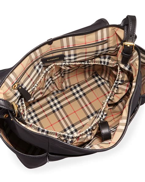 designer diaper bag logo burberry|Burberry diaper bag sale.